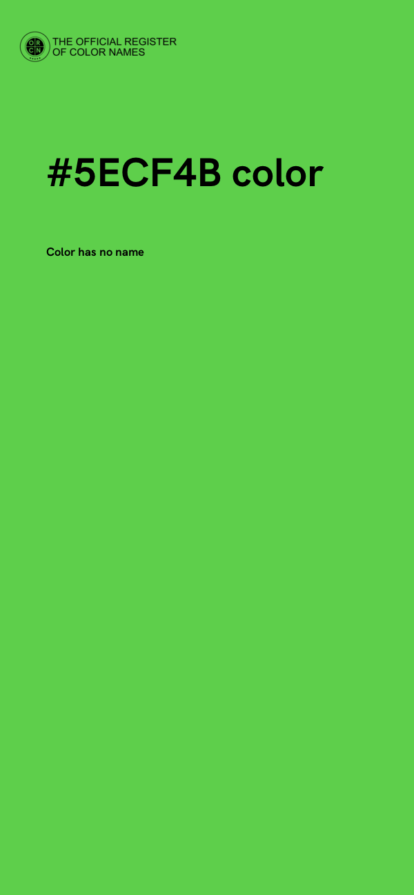 #5ECF4B color image