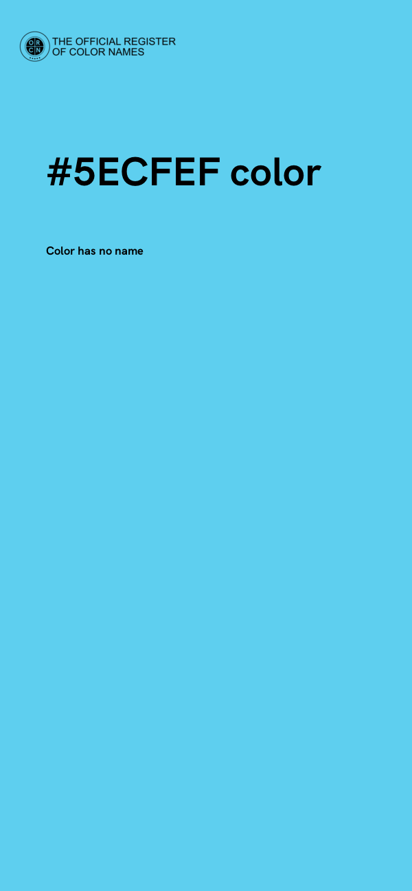 #5ECFEF color image