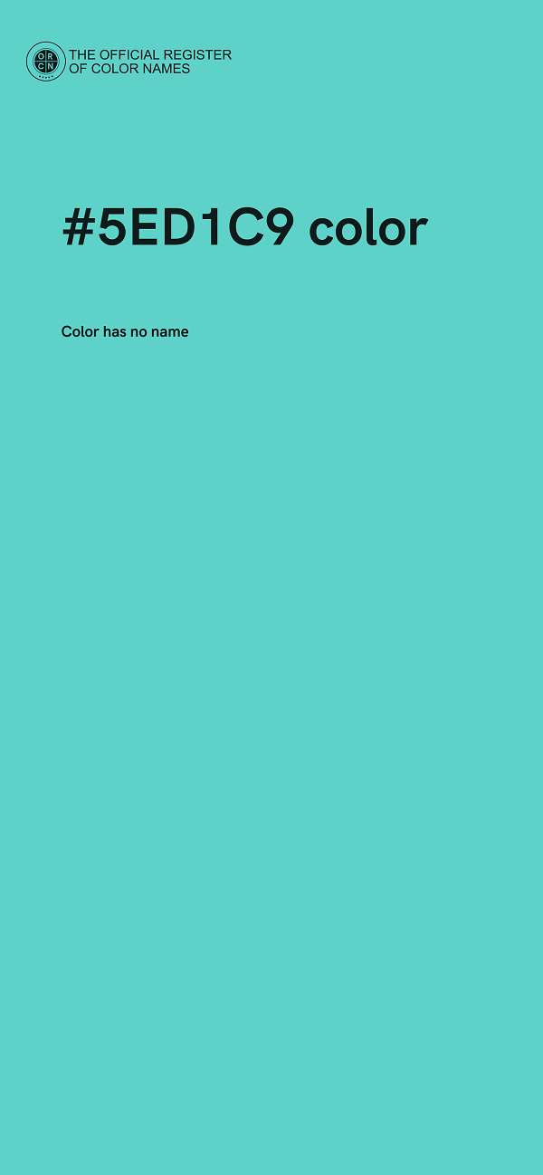 #5ED1C9 color image