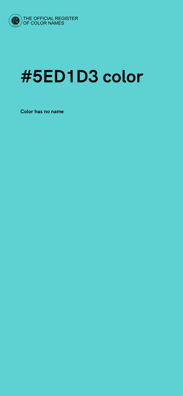 #5ED1D3 color image