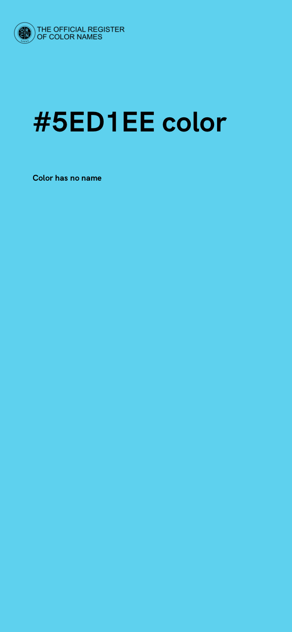 #5ED1EE color image