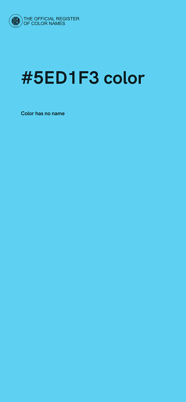 #5ED1F3 color image