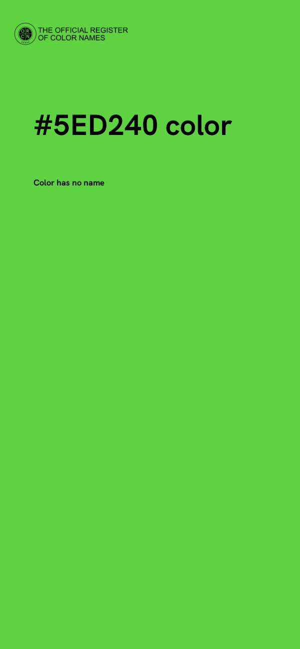 #5ED240 color image