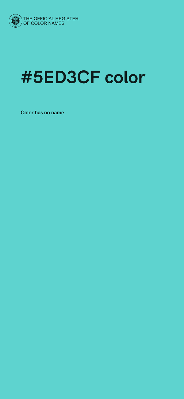 #5ED3CF color image