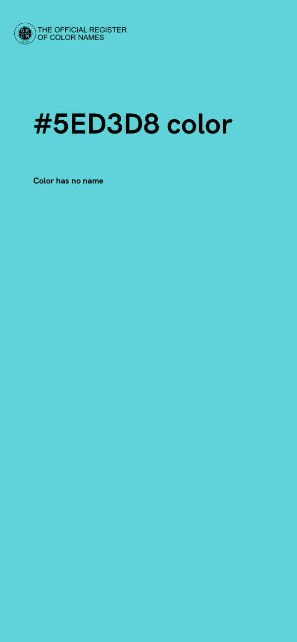#5ED3D8 color image