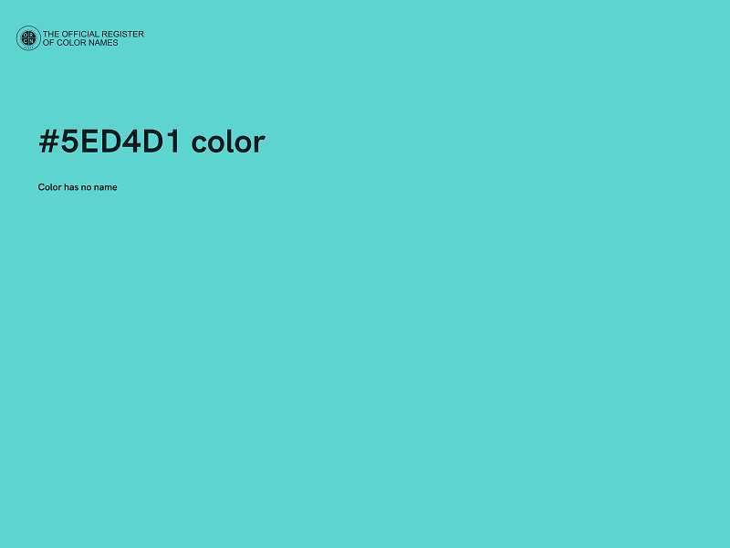 #5ED4D1 color image