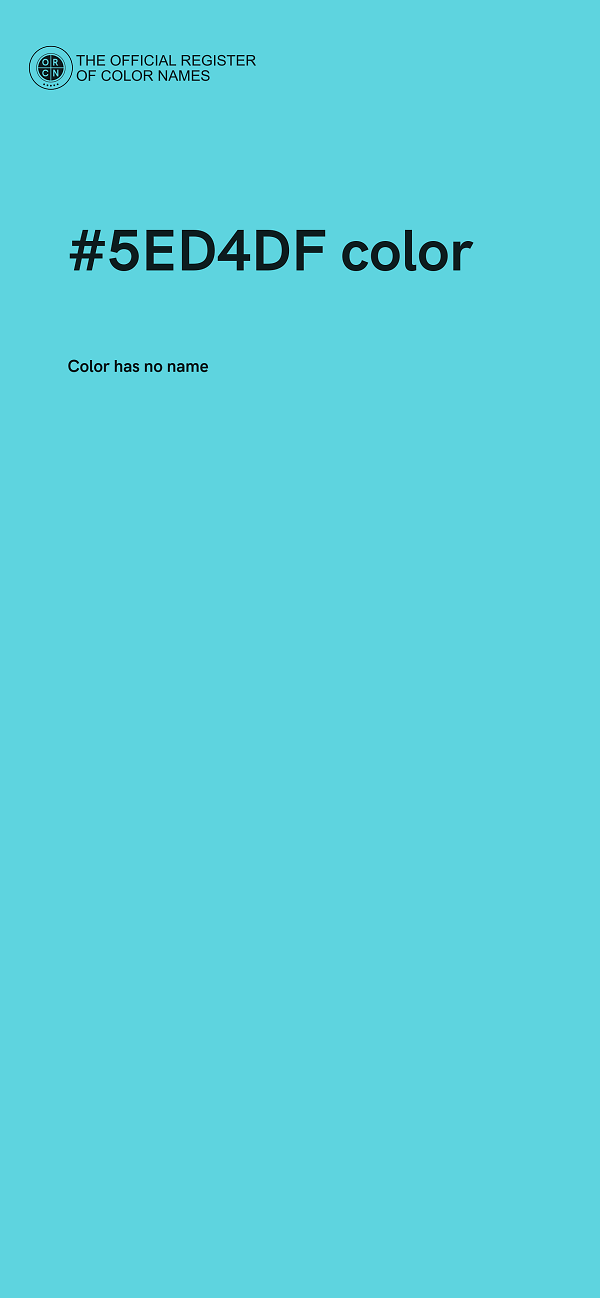 #5ED4DF color image
