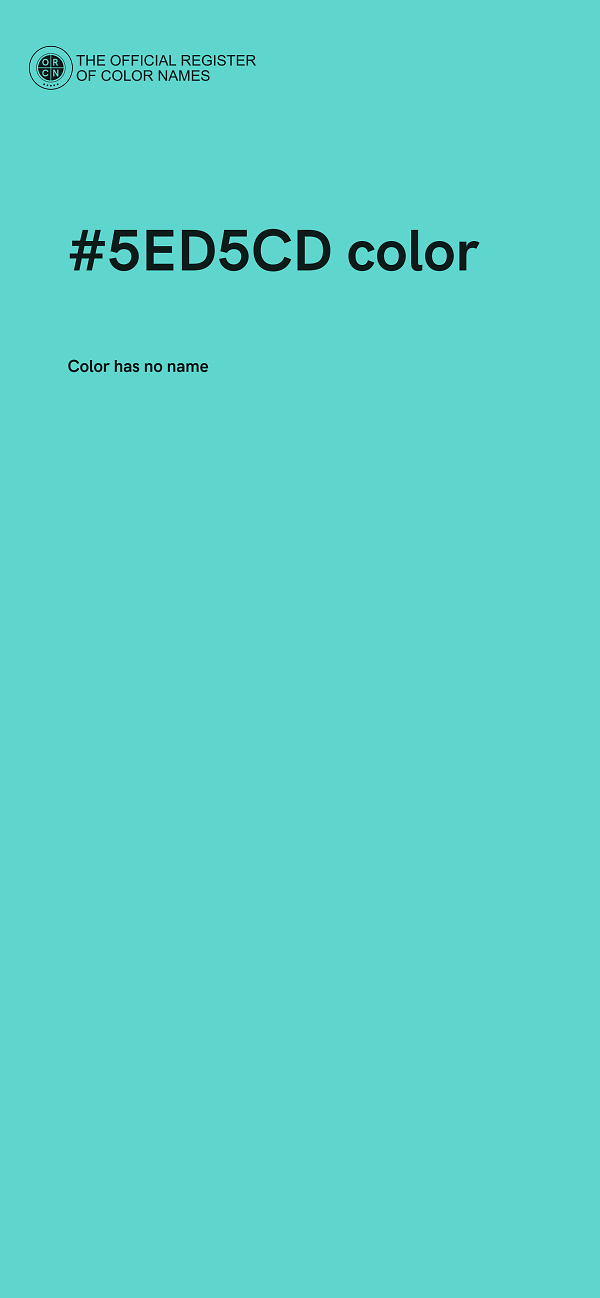 #5ED5CD color image