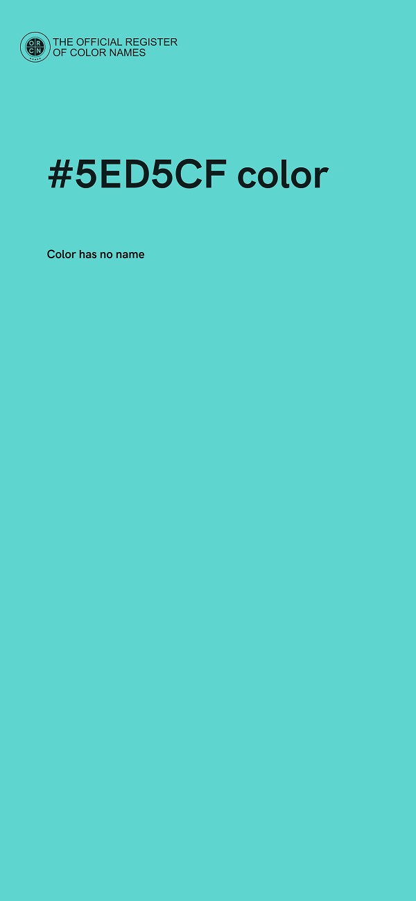 #5ED5CF color image