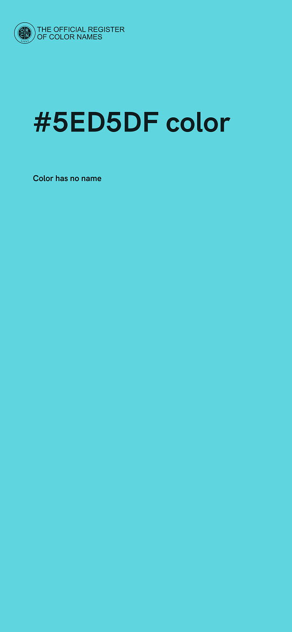 #5ED5DF color image