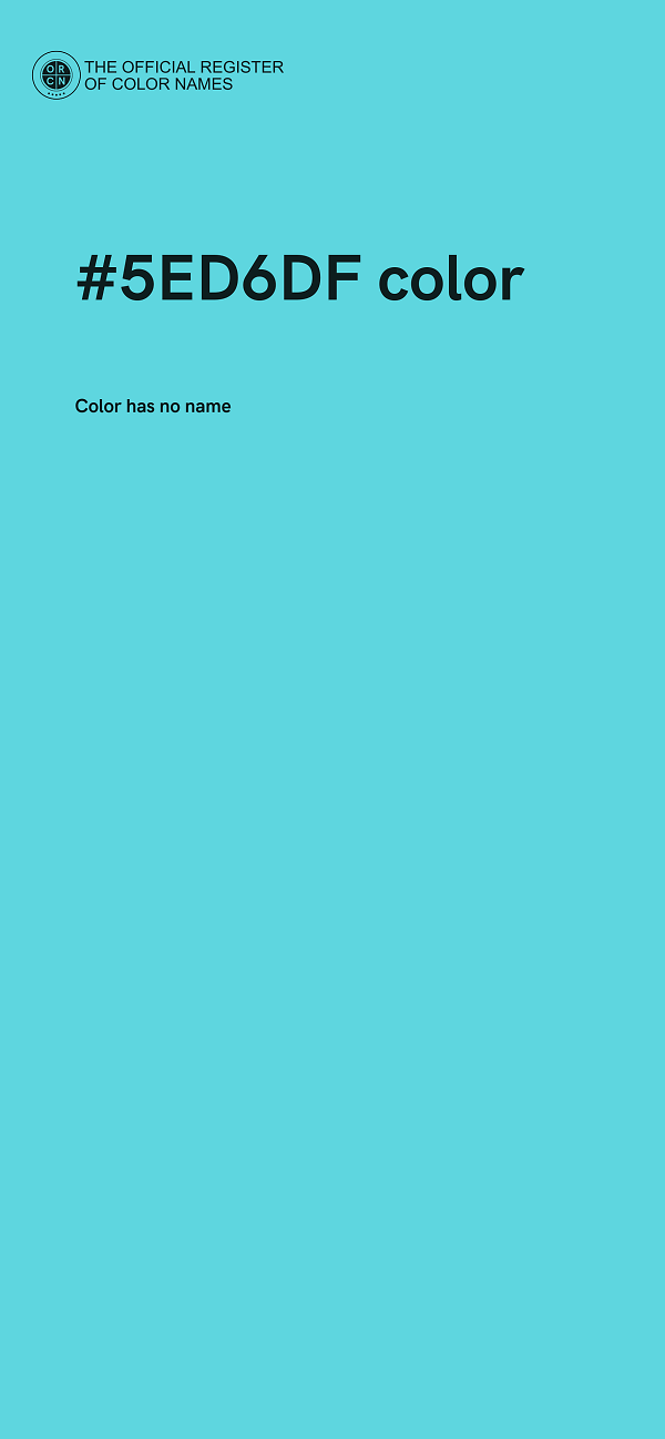 #5ED6DF color image
