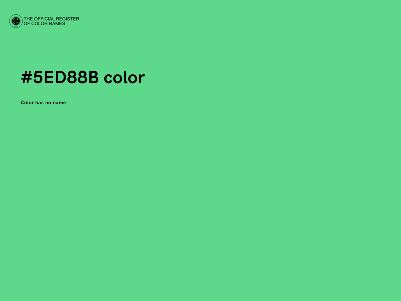 #5ED88B color image