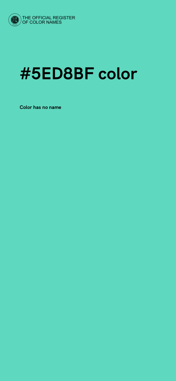 #5ED8BF color image