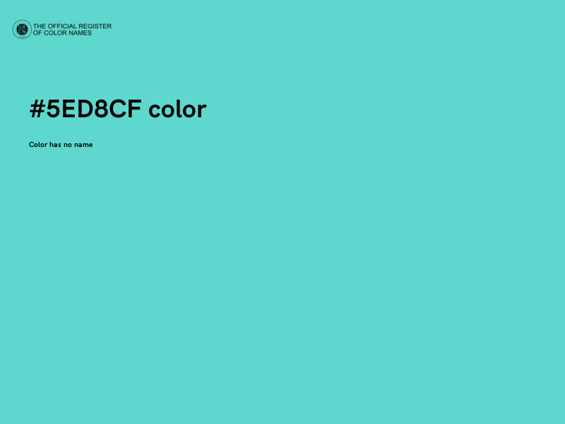 #5ED8CF color image
