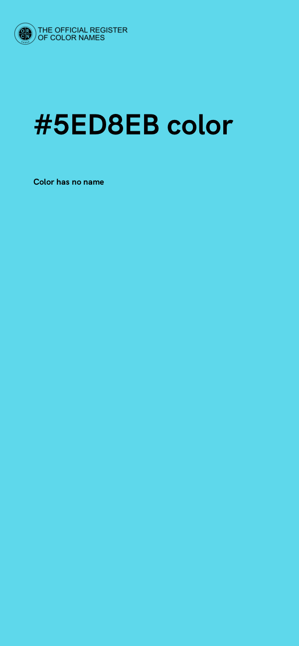 #5ED8EB color image