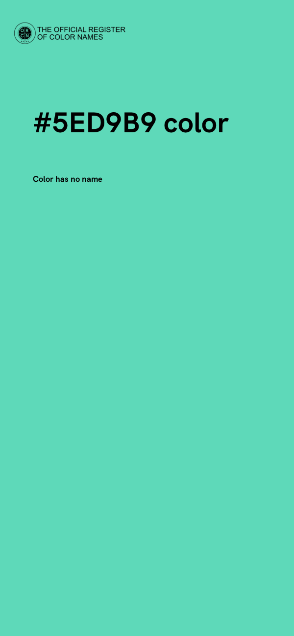 #5ED9B9 color image