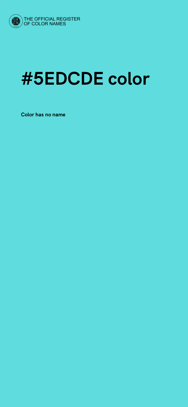 #5EDCDE color image