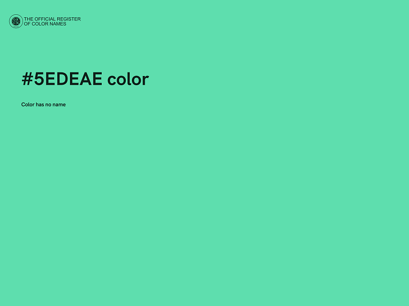 #5EDEAE color image