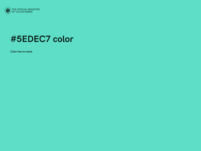 #5EDEC7 color image