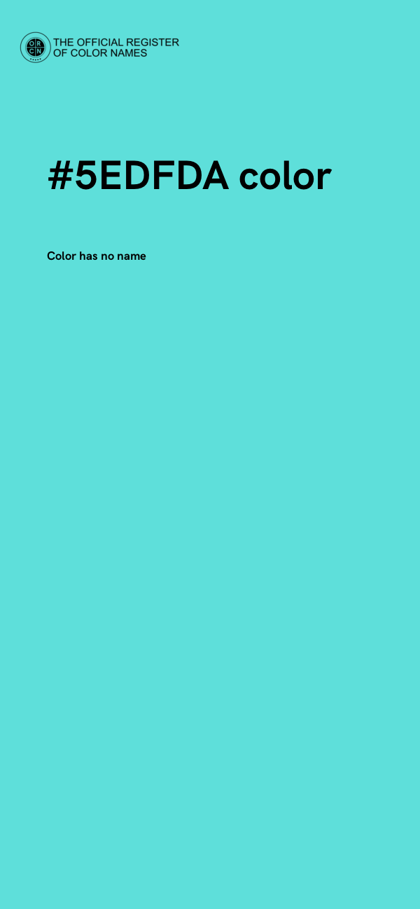 #5EDFDA color image