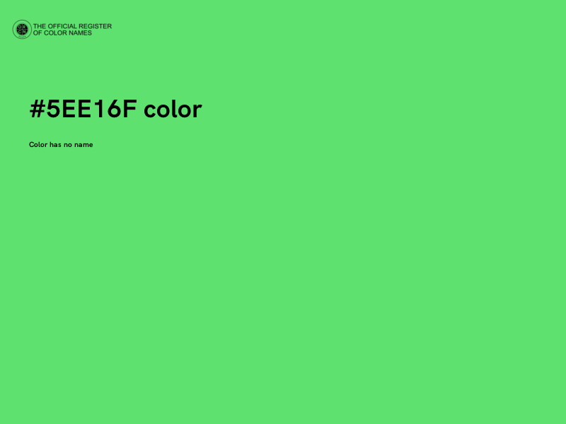 #5EE16F color image