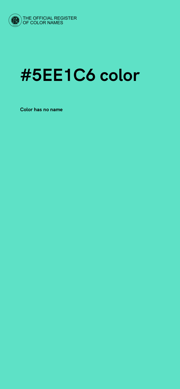 #5EE1C6 color image