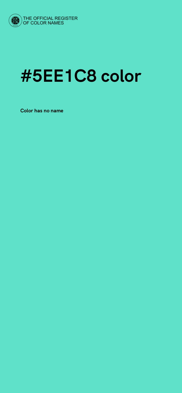 #5EE1C8 color image