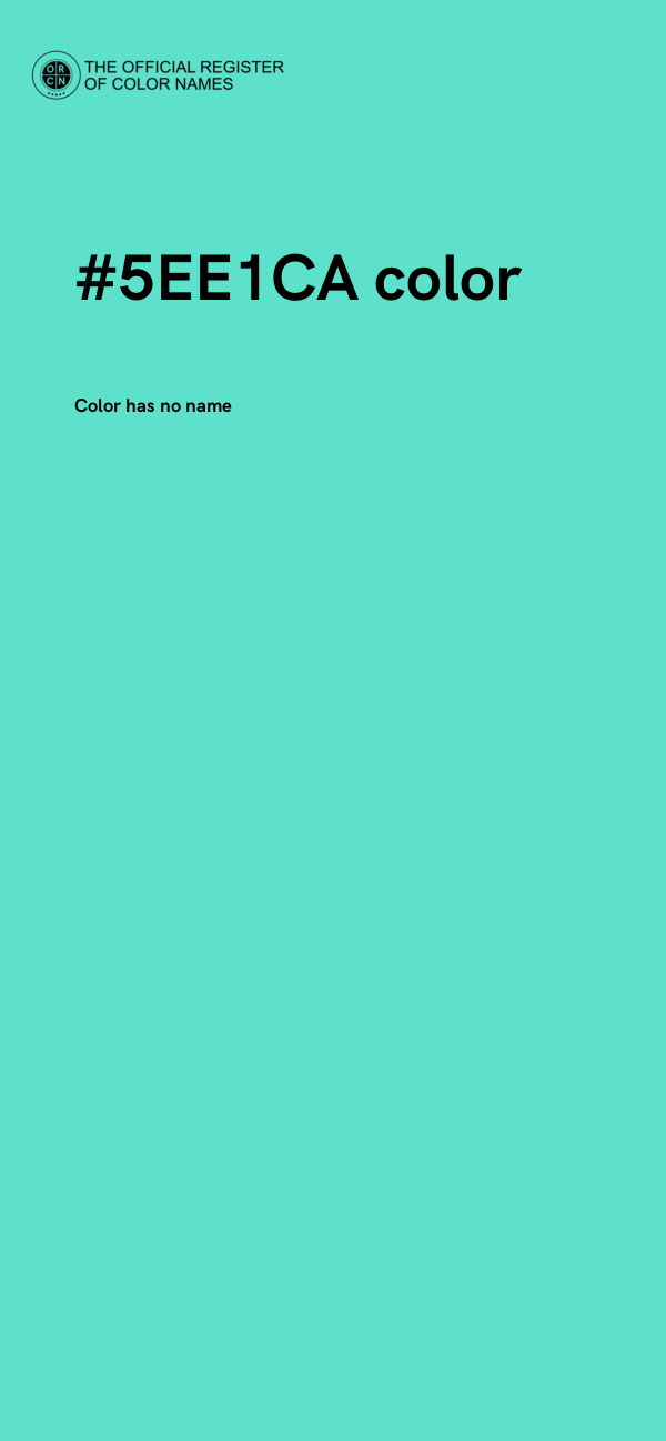 #5EE1CA color image