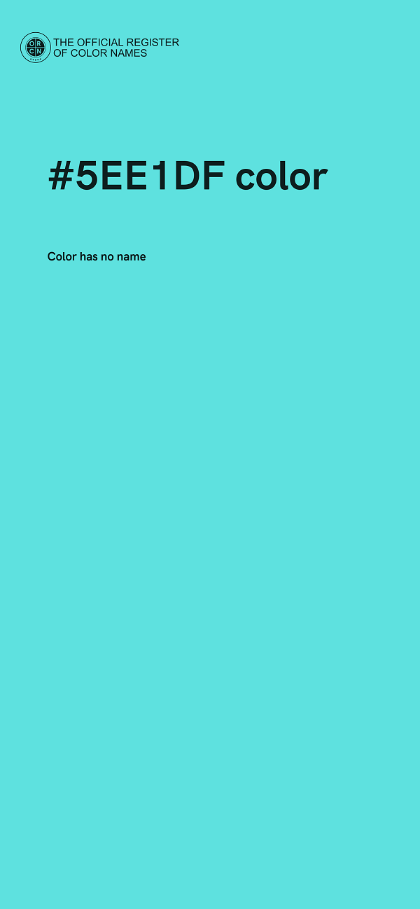 #5EE1DF color image