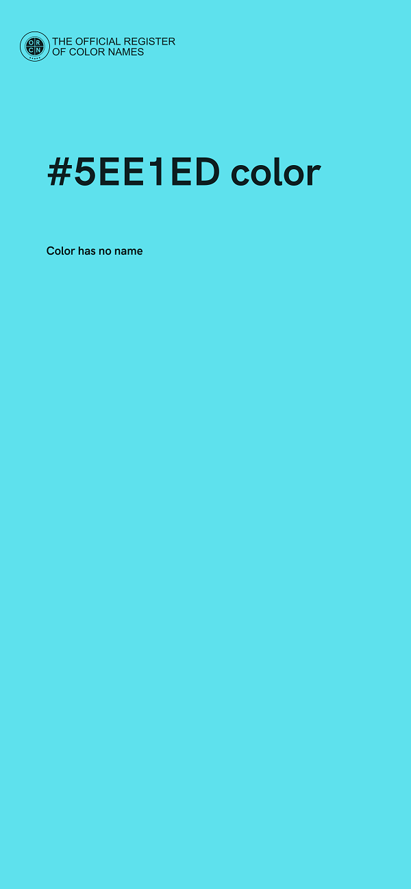 #5EE1ED color image