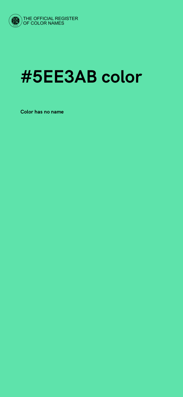 #5EE3AB color image
