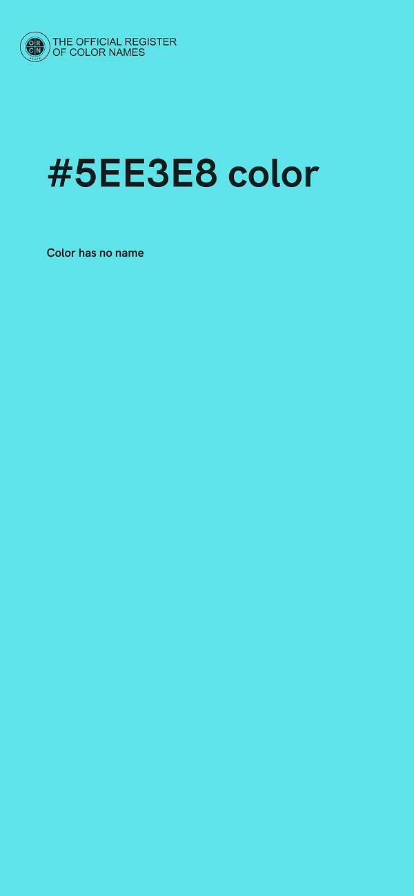 #5EE3E8 color image