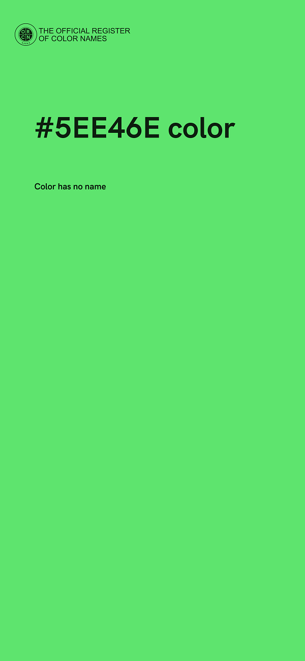 #5EE46E color image