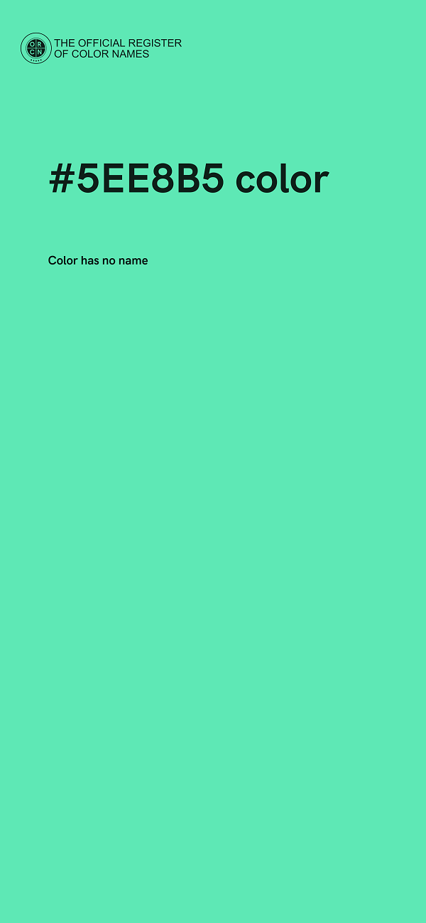 #5EE8B5 color image