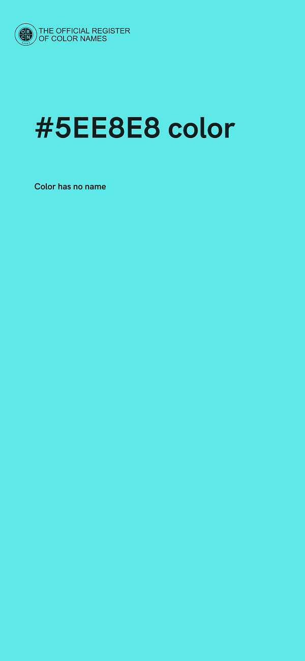 #5EE8E8 color image
