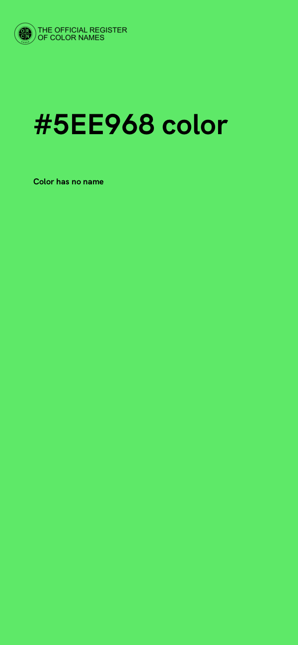 #5EE968 color image