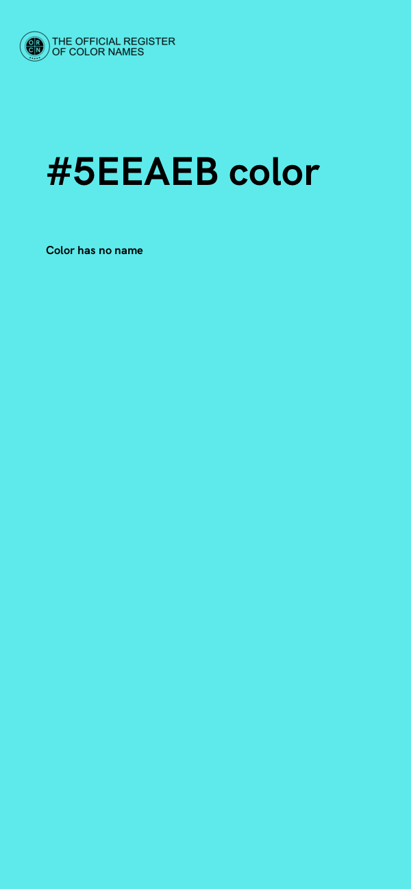 #5EEAEB color image