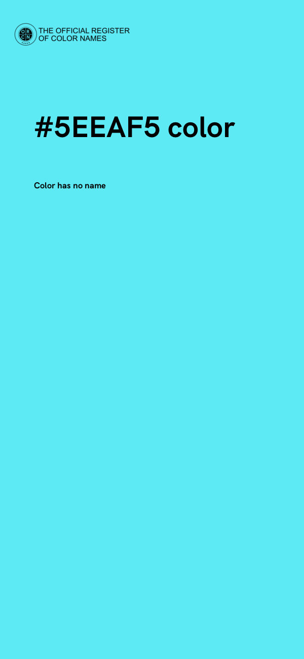 #5EEAF5 color image