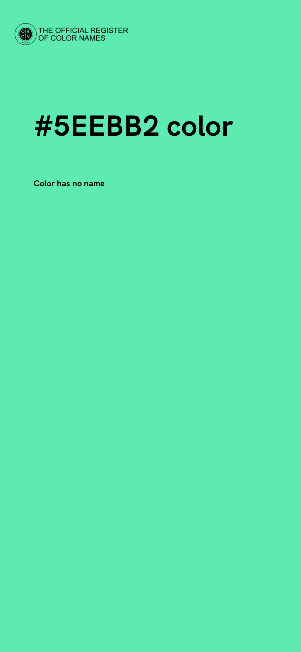 #5EEBB2 color image