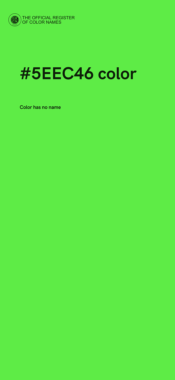 #5EEC46 color image