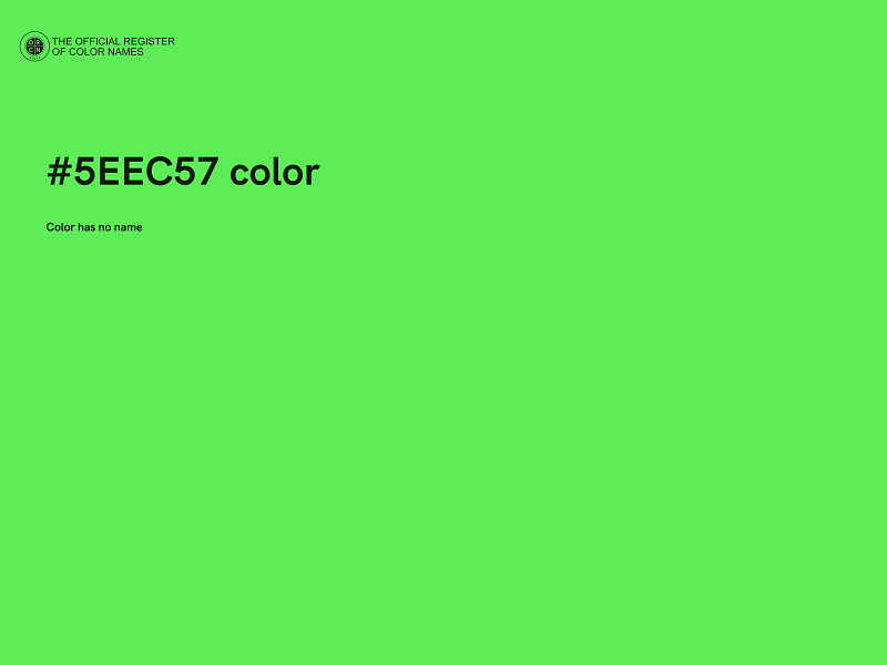 #5EEC57 color image