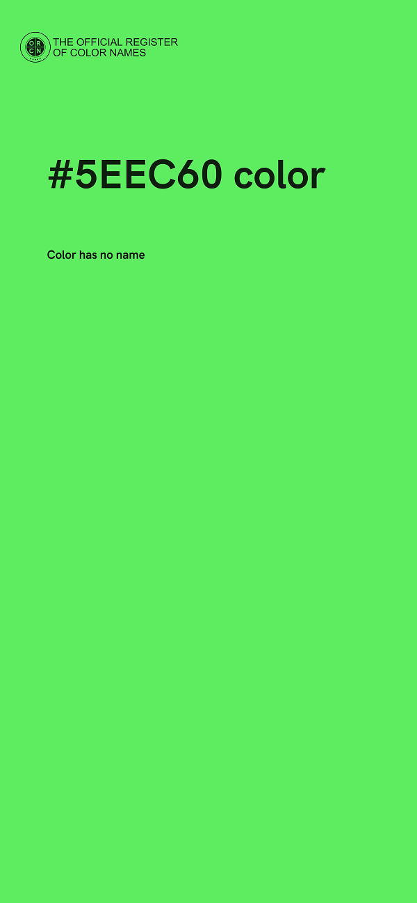 #5EEC60 color image