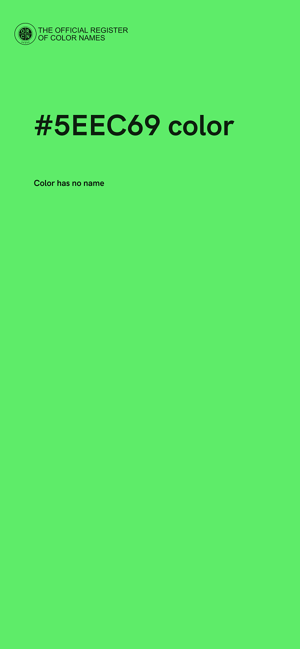 #5EEC69 color image