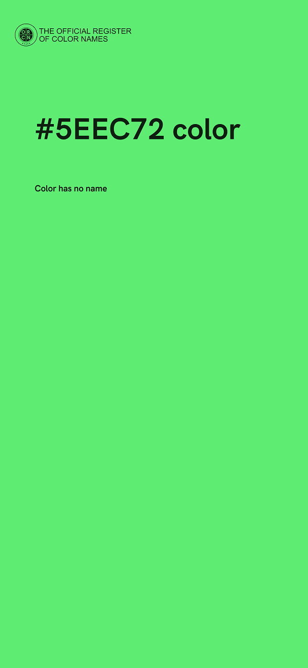 #5EEC72 color image