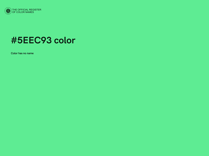 #5EEC93 color image