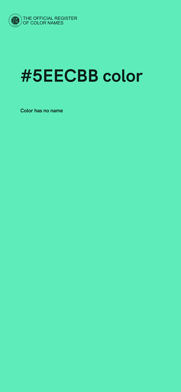 #5EECBB color image