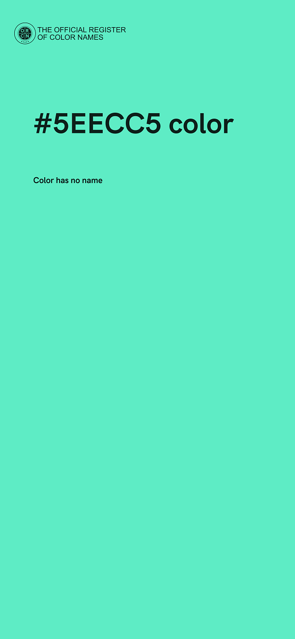 #5EECC5 color image
