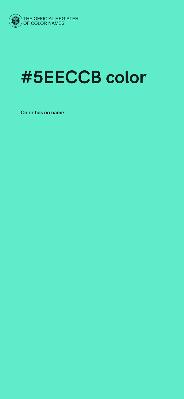 #5EECCB color image
