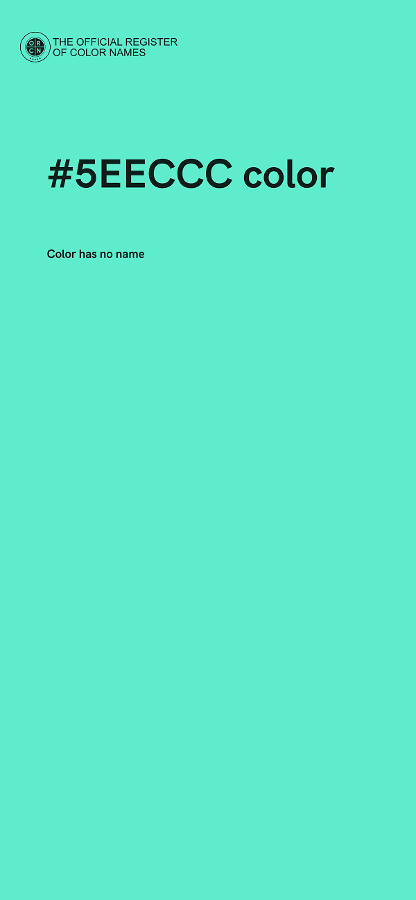 #5EECCC color image