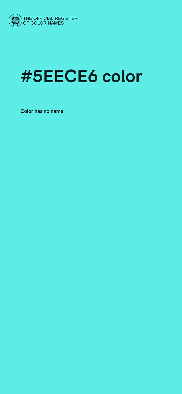 #5EECE6 color image